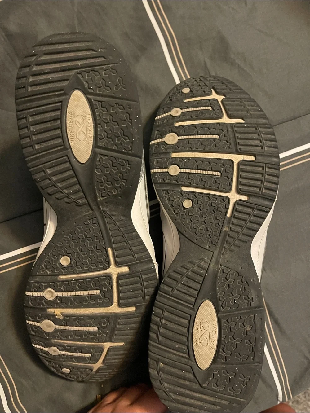 Nike Men’s White Sneakers with Black Swoosh